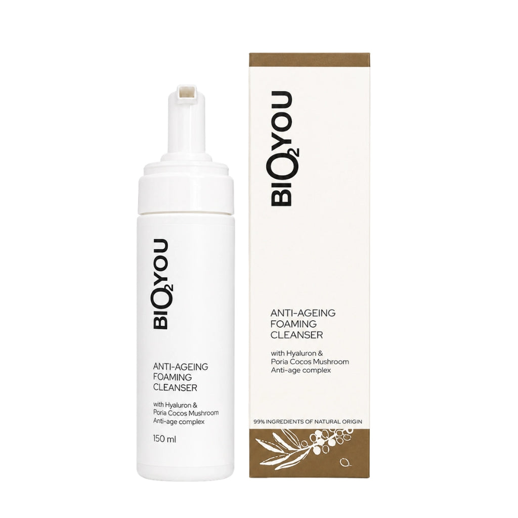 Anti-Age putojantis prausiklis su Poria Cocos ir hialurono rūgštimi, 150 ml