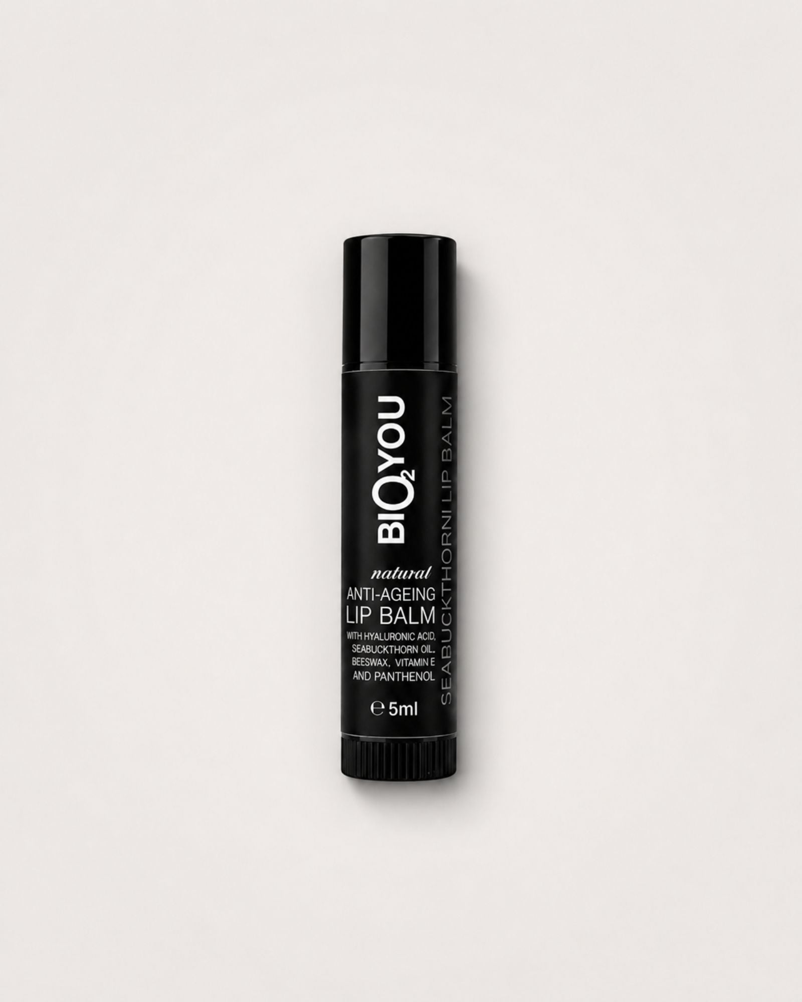 Anti-Age lūpų balzamas su hialurono rūgštimi ir pantenoliu, 5 ml